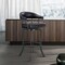 Armen Living Pharaoh Swivel 30" Mineral Finish and Black Faux Leather Bar Stool 721535743346 - alternate 3